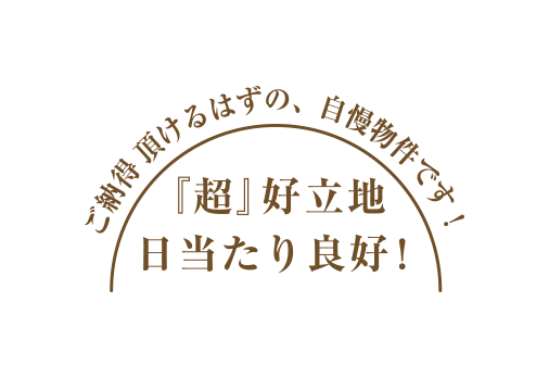 超高立地、日当たり良好!
