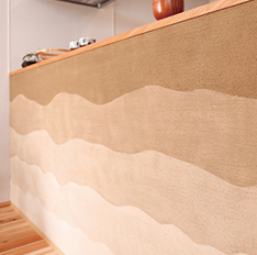 版築風の左官壁